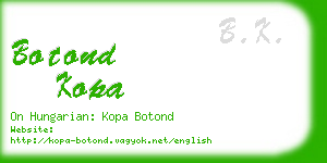 botond kopa business card